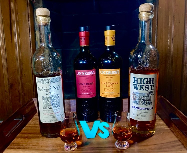 Bootleg Midwinter Night’s Dram: I tried to find out if there’s any noticeable difference between a port cask finish and just blending port directly into the whiskey